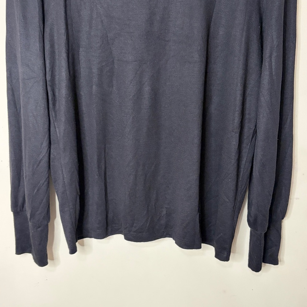 NWOT LOFT Black Balloon Sleeve Turtleneck, XL - Picture 7 of 10